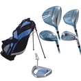 Precise S10 Ladies Womens Complete Golf Set Includes Driver, Fairway Wood, 2 Hybrids, 6-SW Irons, Putter, Stand Bag, 4 H/C's Right Hand ( Precise Golf )