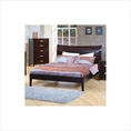 Newport Queen Platform Bed in Cappuccino (Wood bed)