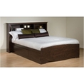 Tall Double Platform Storage Bed - Espresso by Prepac 