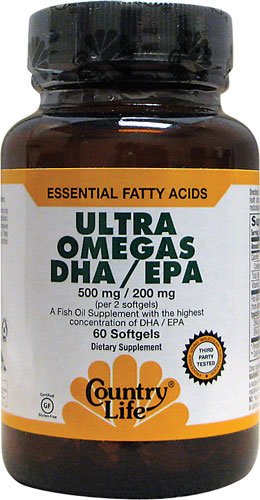 Country Life - Ultra Omega's Dha/Epa, 120 softgels รูปที่ 3