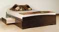 Manhattan Queen Platform Bed With 6 Drawers In Espresso 