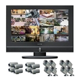 Clover Electronics LCD261616 26-Inch Wide Screen 16-Channel All-In-One Security System with 16 Cameras - Large (Black) ( CCTV )