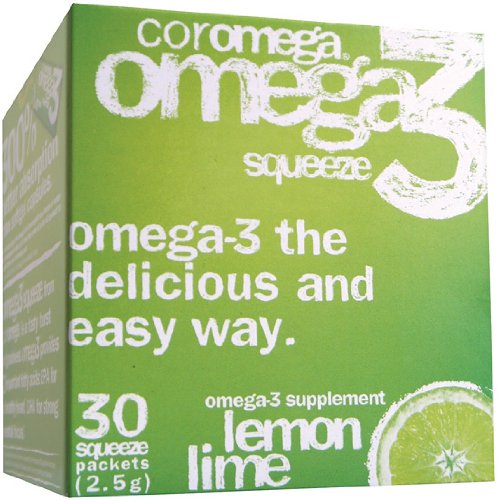 Coromega Omega-3 Daily Dose Supplements Squeeze Packets - Lemon Lime (30 pk.) รูปที่ 1