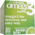 Coromega Omega-3 Daily Dose Supplements Squeeze Packets - Lemon Lime (30 pk.)