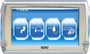 Boyo VTN4301 4.3 Inches Bluetooth Portable GPS Navigator รูปที่ 1