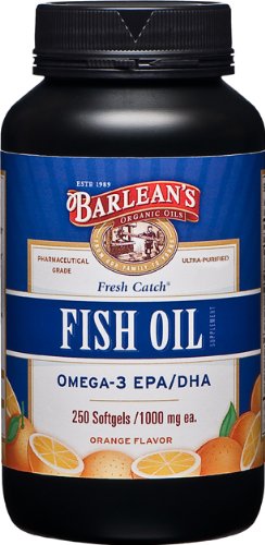 Barlean's Organic Oils Fresh Catch Fish Oil, Orange Flavor,  250-Softgels / 1000 mg each รูปที่ 1