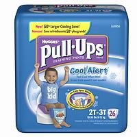 Huggies Pull-Ups Training Pants for Boys with Cool Alert, Jumbo Pack, Size 2T-3T 26 ea รูปที่ 1