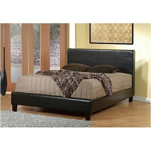 Contemporary Leather-Like Eastern King Size Platform Bed  รูปที่ 1