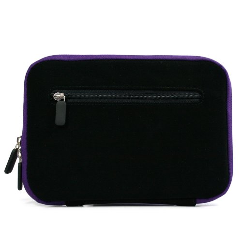 SumacLife Black-Purple Micro Suede Durable Zipper Sleeve for Amazon Kindle 6 Inch Amazon Kindle Wi-Fi Graphite 6