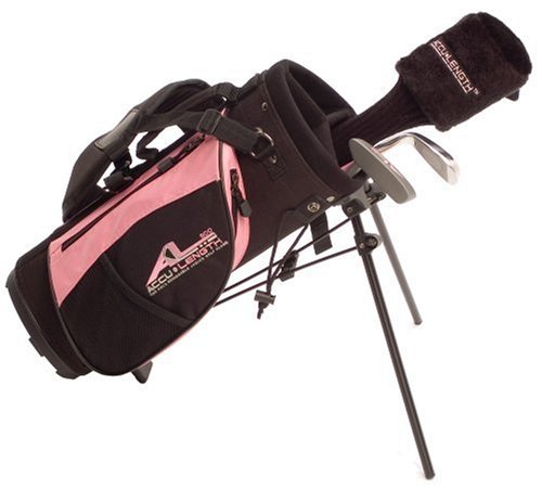 Accu-Length Expandable Junior Clubs AL500 Starter Set Pink, Height range 36.5