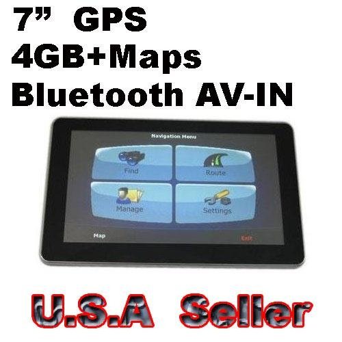 Langson 7 Inch GPS Navigation Mp3/4 Av-in Bluetooth 4gb Maps รูปที่ 1