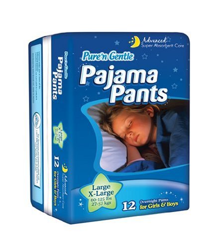 Pure 'n Gentle Pajama Pants, Large-Extra Large Size, 60-125 Pounds (78-Total Youth Pants), 13-Count Packages (Pack of 6) รูปที่ 1