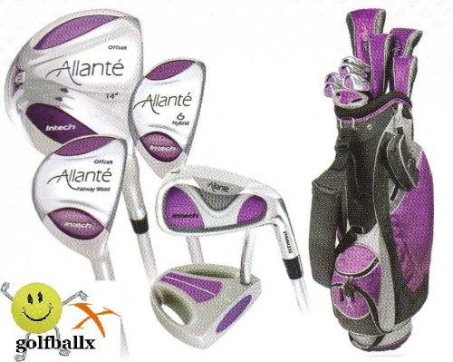 Allante Ladies Pink (Lanender) Edition Full Golf Club Set with Matching Golf Bag & Putter: Left Hand; Petite or Regular Length ( American Golf Golf ) รูปที่ 1