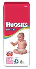 HUGGIES SNUG/DRY STEP 2 55502 , JUMBO FITS 12-18LBS