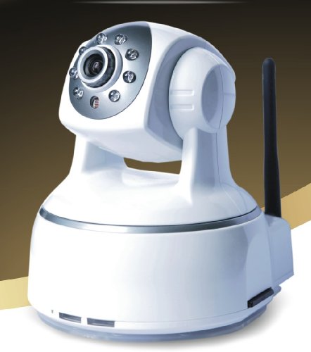 Wifi H264 IP Camera with Pan & Tilt, Night Vision, 2 Way Audio on Apple Mac, Windows, @gmail compatible. SD Flash ( CCTV ) รูปที่ 1