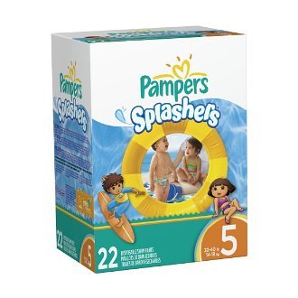 Pampers Splashers Disposable Swim Pants, Size 5, 22 ea [PACKAGING VARYS] รูปที่ 1