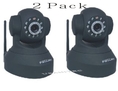 2 Pack - Foscam FI8918W Wireless/Wired Pan & Tilt IP Camera with 8 Meter Night Vision and 3.6mm Lens (67° Viewing Angle) - Black. ( CCTV )