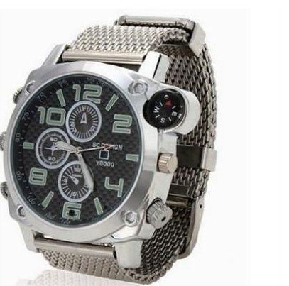 8GB 1080P Waterproof Watch Y8000 Camera Watch With Compass ( CCTV ) รูปที่ 1