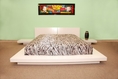 Fujian Modern Paltform Bed + 2 Night Stands King (White). 