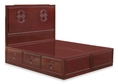 Chinese-Style Queen Size Rosewood Platform Bed - Longevity Design 