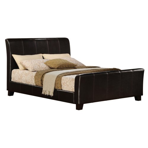 Selena Faux Leather Bed - Dark Brown (Queen)  (Wood Composite bed) รูปที่ 1