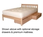 รูปย่อ Queen Size Charleston Platform Bed Frame - Solid Hardwood (Wood bed) รูปที่3