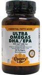 Country Life - Ultra Omega's Dha/Epa, 120 softgels รูปที่ 1
