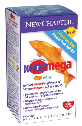 New Chapter - Wholemega 500mg (60ct), 500mg, 60 softgels รูปที่ 1