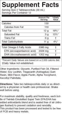TwinLab - Emulsified Super Max Epa, 12 fl oz liquid รูปที่ 4