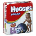 Huggies Baby-Shaped Fit Diapers Size 5 Over 27 Lbs, 27.0 CT (2 Pack) ( Baby Diaper Huggies ) รูปที่ 1