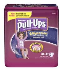 HUGGIES PULLUPS N/T GIRL 3T-4T , 21353 JUMBO NITE FITS 32-40L รูปที่ 1