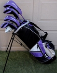 Ladies S5 Complete Golf Club Set Purple Womens Square Drivers, Hybrids, Putter, Bag Lady Golf Clubs ( Precise Golf )