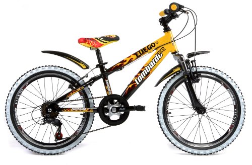 Lombardo Fuego 20 Mountain Bike (20-Inch Wheels, 10-Inch Frame, Black/Yellow) ( Lombardo Mountain bike ) รูปที่ 1
