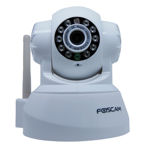 Genuine FOSCAM wireless white IP camera Pan 270° Tilt 120° MJPEG Night Vision 2 way audio ( CCTV ) รูปที่ 1