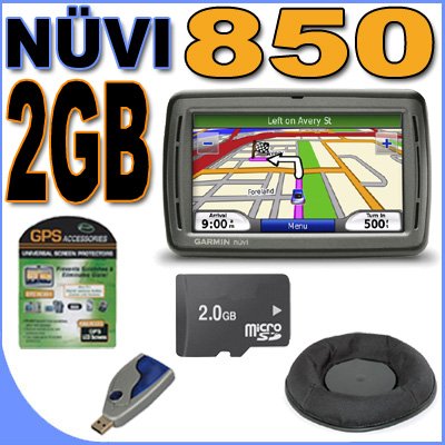 Garmin Nuvi 850 4.3 Inches Portable GPS Navigator with Speech Recognition, 2GB MicroSD, Accessory Saver Bundle and more ( Garmin Car GPS ) รูปที่ 1