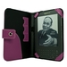 รูปย่อ Amazon Kindle Leather Cover, Unique Purple Design with Black Graphite Accent ( Kindle 3G , 3G + Wifi , Wifi Only ) + Compatible Kindle Earbud Earphones with Microphone + Vangoddy Live * Laugh * Love Wrist Band!!! (Kindle E book reader) รูปที่4