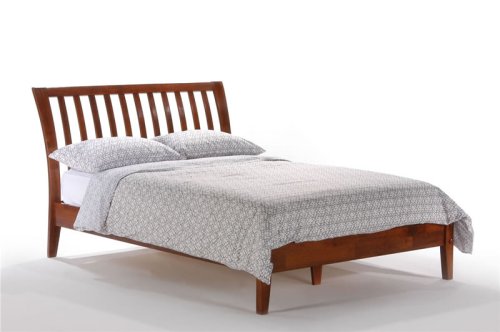 Nutmeg Full Platform Bed w/ Cherry Finish (Oak bed) รูปที่ 1