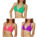 รูปย่อ Swimsuit 3 PACK: Body Glove Womens Pure Beauty Soft Padded Wireless Bra / Surf & Swim Bikini Top - Quick Dry - S/M (Type Two Piece) รูปที่1