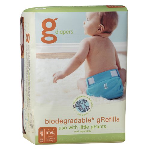 gDiapers Refill Case- Medium/Large (128 Count) รูปที่ 1