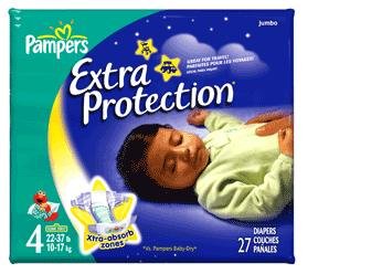 PAMPERS BABY-DRY O/N SZ4 JUMBO , OVERNIGHT EXTRA PROTECTION รูปที่ 1