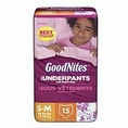 Goodnites Underpants Girls Underpants for Nighttime, Jumbo Pack, Small/Medium, 15 ea