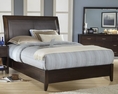 Modus Furniture 2O26D4 Urban Loft Full Size Storage Bed with Synthetic Leather Headboard Panel, Chocolate Brown (mahogany bed)