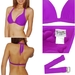 รูปย่อ Swimsuit 3 PACK: Body Glove Womens Pure Beauty Soft Padded Wireless Bra / Surf & Swim Bikini Top - Quick Dry - S/M (Type Two Piece) รูปที่3