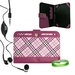 รูปย่อ Amazon Kindle Leather Cover, Unique Purple Design with Black Graphite Accent ( Kindle 3G , 3G + Wifi , Wifi Only ) + Compatible Kindle Earbud Earphones with Microphone + Vangoddy Live * Laugh * Love Wrist Band!!! (Kindle E book reader) รูปที่2