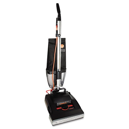 Hoover Products - Hoover - Upright Industrial Bagless Vacuum, 25 lbs, Black - Sold As 1 Each - Powerful commercial-grade motor. - Sturdy base for easy maneuverability. - Extra-long power cord for large area vacuuming. - Cleans a wide range of carpet styles. - ( Hoover Products vacuum  ) รูปที่ 1