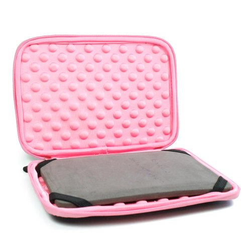 SumacLife Brown-Pink Micro Suede Durable Zipper Sleeve for Amazon Kindle 6 Inch Amazon Kindle Wi-Fi Graphite 6