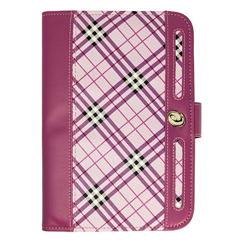 Amazon Kindle Leather Cover, Unique Purple Design with Black Graphite Accent ( Kindle 3G , 3G + Wifi , Wifi Only ) + Compatible Kindle Earbud Earphones with Microphone + Vangoddy Live * Laugh * Love Wrist Band!!! (Kindle E book reader) รูปที่ 3