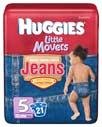 Huggies Little Movers Diaper Jeans Size 5 (Over 27 lbs), 21.0 CT (3 Pack) ( Baby Diaper Huggies ) รูปที่ 1