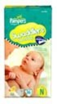 Pampers Swaddlers New Baby Diapers Size N Up To 10 Lbs, 36.0 CT (3 Pack)