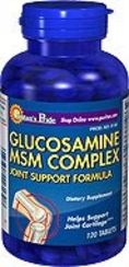 กลูโคซามีน Glucosamine1500 ผสมmsm1000complex 120เม็ด ช่วยบำรุงข้อและกระดูกอ่อนให้เคลื่อนไหวอย่างมีประสิทธิภาพ ยี่ห้อ pur